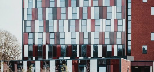 red painted building